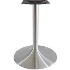 22 inch Round Trumpet Table Base Brushed Aluminum 28-3/8 inch H 22 inch Round Trumpet Table Base Brushed Aluminum 28-3/8 inch H
