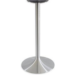 22 inch Round Trumpet Table Base Brushed Aluminum 42-1/2 inch H 22 inch Round Trumpet Table Base Brushed Aluminum 42-1/2 inch H