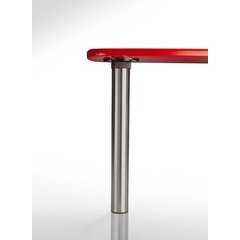 Isola Single Table Leg Brushed Chrome 27-3/4 inch H Isola Single Table Leg Brushed Chrome 27-3/4 inch H
