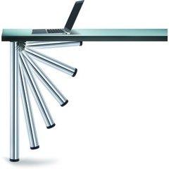 Click Foldable Leg Chrome 27-3/4"H Click Foldable Leg Chrome 27-3/4"H