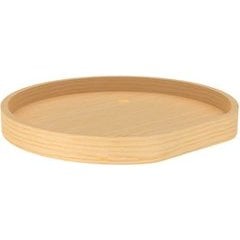 40% OFF 20 Inch Diameter D-Shape Banded Wood Lazy Daisy Single Shelf Corner Lazy Susan Only with Swivel Bearing - Natural