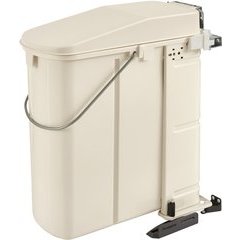 24% OFF 20 Liter Single Rectangular Pivot-Out Polymer Waste Bin, Min. Cabinet Opening: 16-1/4" Wide - Silver