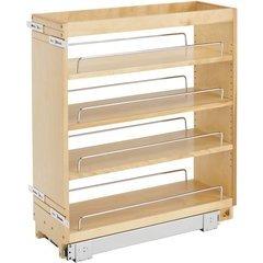 33% OFF 8 Inch Width Wood Pull-Out Organizer with Adjustable Shelves for Kitchen Base Cabinet - Natural, Min. Cabinet Opening: 8-1/2" W x 22-1/2" D x 25-5/8" H