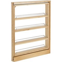 32% OFF 3 Inch Width Wood Kitchen Base Cabinet Filler with Pull-Out Storage - Natural, Min. Cabinet Opening: 3-1/8" W x 23-1/4" D x 30-1/8" H