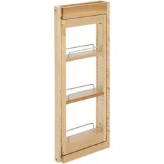 3 x 30 Inch H Soft Close Pull Out Between Cabinet Wall Filler - Natural Wood 3 x 30 Inch H Soft Close Pull Out Between Cabinet Wall Filler - Natural Wood