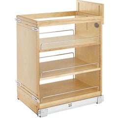 14 Inch Base Cabinet Organizer Soft Close - Natural Wood 14 Inch Base Cabinet Organizer Soft Close - Natural Wood