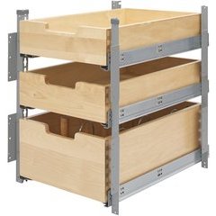 15 Inch Pilaster System 3 Drawer Kit - Natural Wood 15 Inch Pilaster System 3 Drawer Kit - Natural Wood