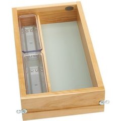 10.5 Inch Vanity Single Drawer with Soft Close Slides - Natural Wood 10.5 Inch Vanity Single Drawer with Soft Close Slides - Natural Wood
