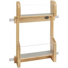 15 Inch Vanity Door Mount Storage Rack - Natural Wood 15 Inch Vanity Door Mount Storage Rack - Natural Wood