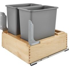 30 Quart Double Trash Pullout - Silver 30 Quart Double Trash Pullout - Silver