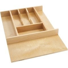 14.62 Inch Width Short Cutlery Tray Insert - Natural Wood 14.62 Inch Width Short Cutlery Tray Insert - Natural Wood