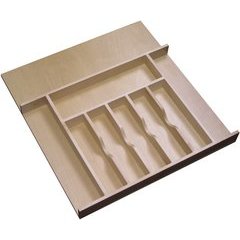 20.625 Inch Width Tall Cutlery Tray Insert - Natural Wood 20.625 Inch Width Tall Cutlery Tray Insert - Natural Wood