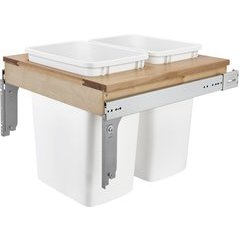 35 Quart Double Top Mount 21 Inch Width Waste Container for 1 - 5/8 Inch Face Frame - White 35 Quart Double Top Mount 21 Inch Width Waste Container for 1 - 5/8 Inch Face Frame - White
