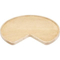 28 Inch Kidney Lazy Susan Shelf Only - Natural Wood 28 Inch Kidney Lazy Susan Shelf Only - Natural Wood