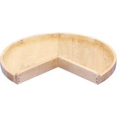 24 Inch Pie-Cut Lazy Susan Shelf Only - Natural Wood 24 Inch Pie-Cut Lazy Susan Shelf Only - Natural Wood