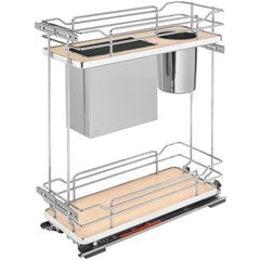 Two-Tier Knife Organizer with Blum Soft Close for 12 Inch Base Cabinet - Natural Wood Two-Tier Knife Organizer with Blum Soft Close for 12 Inch Base Cabinet - Natural Wood