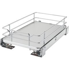 12 Inch Soft Close Solid Bottom Pullout Baskets - Gray 12 Inch Soft Close Solid Bottom Pullout Baskets - Gray