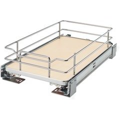 12 Inch Soft Close Solid Bottom Pullout Baskets - Maple 12 Inch Soft Close Solid Bottom Pullout Baskets - Maple