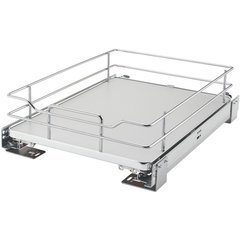15 Inch Soft Close Solid Bottom Pullout Baskets - Gray 15 Inch Soft Close Solid Bottom Pullout Baskets - Gray