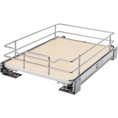 15 Inch Soft Close Solid Bottom Pullout Baskets - Maple 15 Inch Soft Close Solid Bottom Pullout Baskets - Maple