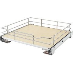 21 Inch Soft Close Solid Bottom Pullout Baskets - Maple 21 Inch Soft Close Solid Bottom Pullout Baskets - Maple