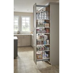 8 Inch Width x 58.25 Inch Height Soft Close Solid Bottom Pantry Pullout - Maple 8 Inch Width x 58.25 Inch Height Soft Close Solid Bottom Pantry Pullout - Maple