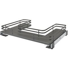 30 Inch U-Shaped Soft Close Solid Bottom Pull Out - Orion Gray 30 Inch U-Shaped Soft Close Solid Bottom Pull Out - Orion Gray