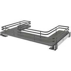33 Inch U-Shaped Soft Close Solid Bottom Pull Out - Orion Gray 33 Inch U-Shaped Soft Close Solid Bottom Pull Out - Orion Gray