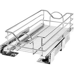 12 Inch Soft Close Pullout Basket - Chrome 12 Inch Soft Close Pullout Basket - Chrome