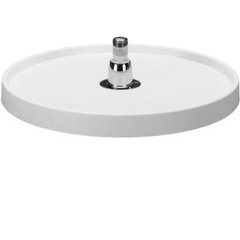20 Inch Full Circle Single Shelf Polymer Bottom Mount Lazy Susan - White 20 Inch Full Circle Single Shelf Polymer Bottom Mount Lazy Susan - White