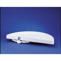 31 Inch Half Moon Single Shelf Polymer Lazy Susan - White 31 Inch Half Moon Single Shelf Polymer Lazy Susan - White