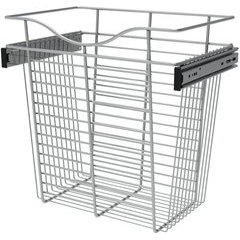 18 x 12 x 18 Inch Closet Pullout Basket - Chrome 18 x 12 x 18 Inch Closet Pullout Basket - Chrome