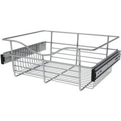 18 x 14 x 7 Inch Closet Pullout Basket - Chrome 18 x 14 x 7 Inch Closet Pullout Basket - Chrome