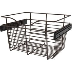 18 x 14 x 11 Inch Closet Pullout Basket - Oil Rubbed Bronze 18 x 14 x 11 Inch Closet Pullout Basket - Oil Rubbed Bronze