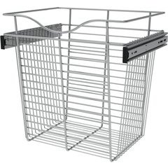 18 x 14 x 18 Inch Closet Pullout Basket - Chrome 18 x 14 x 18 Inch Closet Pullout Basket - Chrome