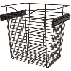 18 x 14 x 18 Inch Closet Pullout Basket - Oil Rubbed Bronze 18 x 14 x 18 Inch Closet Pullout Basket - Oil Rubbed Bronze