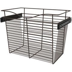 24 x 14 x 18 Inch Closet Pullout Basket - Oil Rubbed Bronze 24 x 14 x 18 Inch Closet Pullout Basket - Oil Rubbed Bronze
