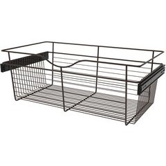 30 x 16 x 11 Inch Closet Pullout Basket - Oil Rubbed Bronze 30 x 16 x 11 Inch Closet Pullout Basket - Oil Rubbed Bronze