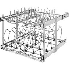 21 Inch Two-Tier Cookware Organizer - Chrome 21 Inch Two-Tier Cookware Organizer - Chrome