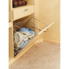 16 Inch Tilt Out Hamper Basket - Satin Nickel 16 Inch Tilt Out Hamper Basket - Satin Nickel