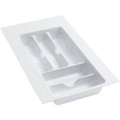Small Glossy Cutlery Organizer - White Small Glossy Cutlery Organizer - White