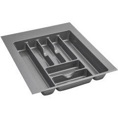 Large Silver Glossy Cutlery Organizer - Metallic Silver Large Silver Glossy Cutlery Organizer - Metallic Silver