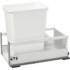 35 Quart Servo 12.5 Inch Width Single Trash Pullout - White 35 Quart Servo 12.5 Inch Width Single Trash Pullout - White