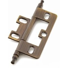 Non-Mortise Hinge with Minaret Tips - Antique Brass Non-Mortise Hinge with Minaret Tips - Antique Brass