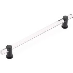 Lumiere 12 Inch Center to Center Matte Black/Clear Acrylic Appliance Pull Lumiere 12 Inch Center to Center Matte Black/Clear Acrylic Appliance Pull
