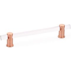 Lumiere 6 Inch Center to Center Adjustable Rose Gold/Clear Acrylic Cabinet Pull Lumiere 6 Inch Center to Center Adjustable Rose Gold/Clear Acrylic Cabinet Pull