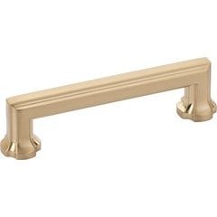 Empire 4 Inch Center to Center Signature Satin Brass Cabinet Pull Empire 4 Inch Center to Center Signature Satin Brass Cabinet Pull