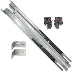 35% OFF Builders Line Undermount Drawer Slide, 21 Inch, Soft Close, 5/8 Inch Max Drawer Thickness, Partial Extension, 75 lb Load Rating, Includes Front and Rear Brackets