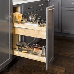 No Wiggle 8 Inch Utensil Bin Base Cabinet Pullout with Soft-Close Undermount No Wiggle 8 Inch Utensil Bin Base Cabinet Pullout with Soft-Close Undermount