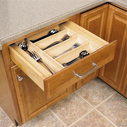 Hafele 32 36 Inch Width Cutlery Tray Drawer Insert Maple